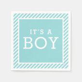 Het Baby shower van een jongen Modern Aqua Blue St Servetten (Voorkant)