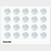 Het Baby shower van Heaven Blue Clouds Ronde Sticker (Vel)