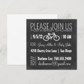 het baby shower van het karton en de fiets kaart (Voorkant / Achterkant)