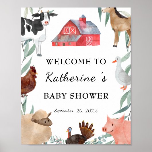 Het Baby shower van het landschap van de klap op h Poster (Voorkant)