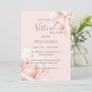 Het Baby shower van het Manuscript van de Rozen va Kaart