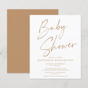 Het Baby shower van het Manuscript van de Tan Hand