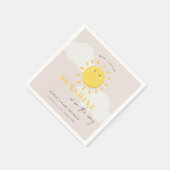 Het Baby shower van onze kleine zonnige blush-meis Servet (Hoek)