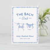 Het Bach Club vrijgezellenweekendprogramma Kaart (Staand voorkant)
