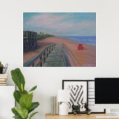 HET BACK OP FLAGLER BEACH POSTER (Thuiskantoor)