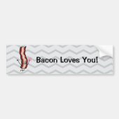 Het bacon houdt van u Valentijn! Bumpersticker (Voorkant)