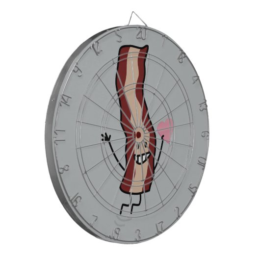 Het bacon houdt van u Valentijn! Dartbord (Voorkant Links)