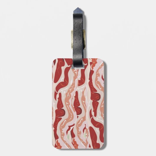 Het Bacon Lovers Travel Label Bagagelabel (Achterkant verticaal)
