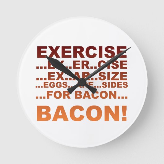 Het bacon van de oefening ronde klok (Voorkant)