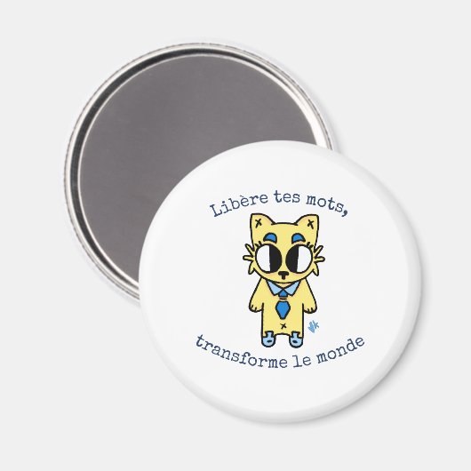 Het Badge van de Bevrijde Expressie Magneet (Voorkant / Achterkant)