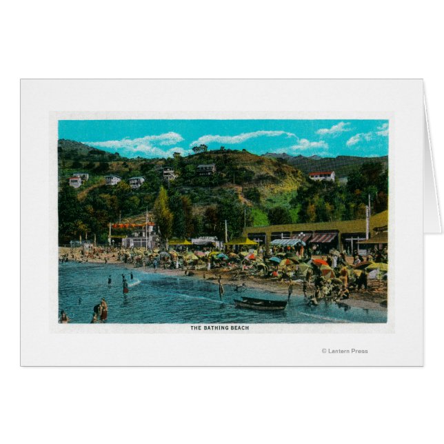 Het badstrand op Avalon, Catalina (Voorkant Horizontaal)