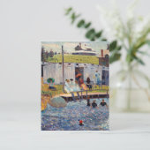 Het baduur van Renoir Impressionist Painting Briefkaart (Staand voorkant)