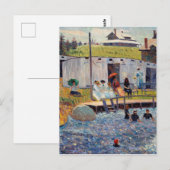 Het baduur van Renoir Impressionist Painting Briefkaart (Voorkant / Achterkant)