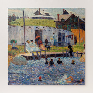 Het baduur van Renoir Impressionist Painting Legpuzzel