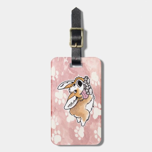 Het bagagelabel van Corgi (Voorkant verticaal)