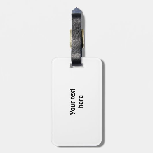 Het bagagelabel van Corgi (Achterkant verticaal)