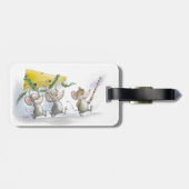 Het bagagelabel van de kerstkaas binnenhalen (Achterkant horizontaal)