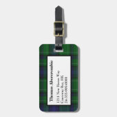 Het Bagagelabel van de Plaid van het Geruite (Voorkant verticaal)