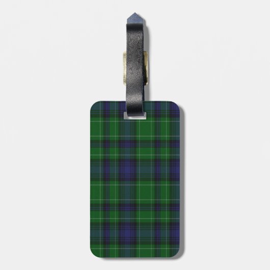 Het Bagagelabel van de Plaid van het Geruite (Achterkant verticaal)