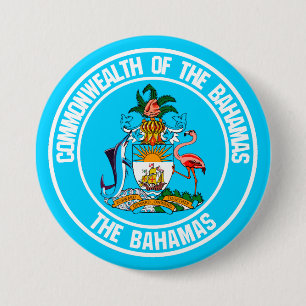 Het Bahamas Round Emblem Ronde Button 7,6 Cm