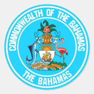 Het Bahamas Round Emblem Ronde Sticker