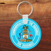 Het Bahamas Round Emblem Sleutelhanger (Voorkant)