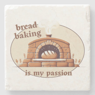 Het bakken van brood is mijn passie stenen onderzetter