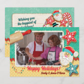 Het bakken van koekjes Kerstkaarten Kaart (Voorkant / Achterkant)