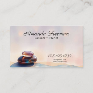 Het balanceren van Zen Energy Stones Massage Thera Visitekaartje