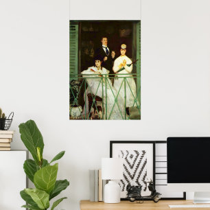 Het balkon (Le Balcon) van Edouard Manet Poster