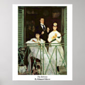 Het balkon van Edouard Manet Poster (Voorkant)