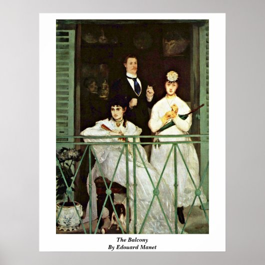 Het balkon van Edouard Manet Poster (Voorkant)