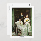 Het balkon van Manet Edouard Briefkaart (Voorkant / Achterkant)