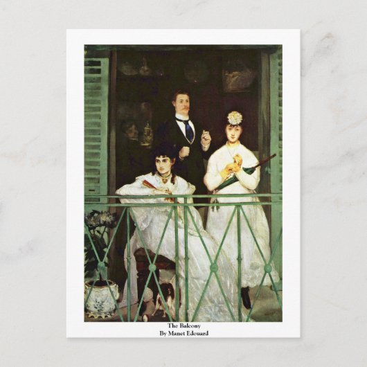 Het balkon van Manet Edouard Briefkaart (Voorkant)