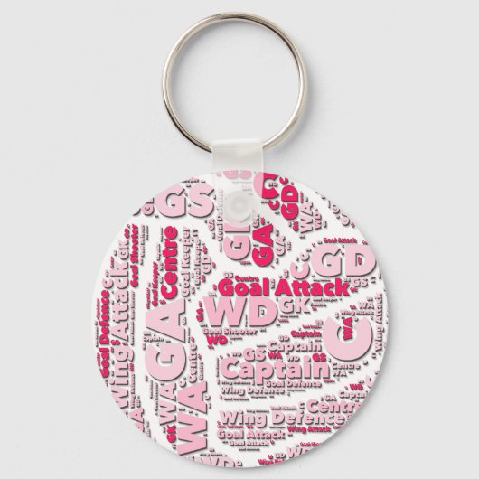 Het Ball Ontwerp van de Plaatsen van Netball Sleutelhanger (Voorkant)