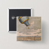 Het Ballooning Experiment in het Chateau Vierkante Button 5,1 Cm (Voorkant /achterkant)
