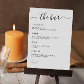 Het Bar Menu Sign, Minimalistisch Wedding Bar Menu Kaart