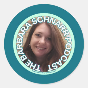Het Barbara Schnarr Podcast Logo Ronde Sticker