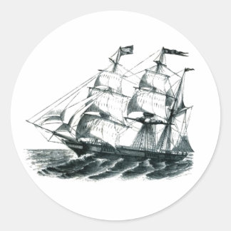 Het Bark "Florida" zeilschip Bladwijzer Ronde Sticker