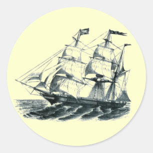 Het Bark "Florida" zeilschip Bladwijzer Ronde Sticker