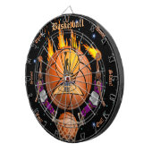 Het Basketball Fiery Slam Dunk Dartboard Dartbord (Voorkant Rechts)