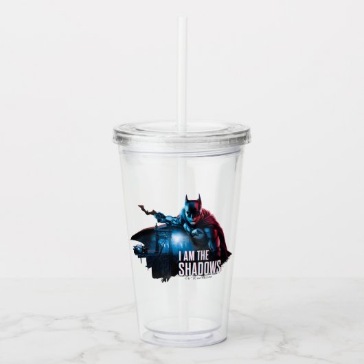 Het Batman-personage-logo - ik ben de schaduwen Acryl Drinkbeker (Voorkant)