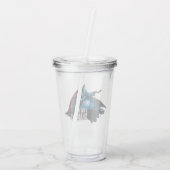 Het Batman-personage-logo - ik ben de schaduwen Acryl Drinkbeker (Achterkant)