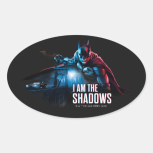 Het Batman-personage-logo - ik ben de schaduwen Ovale Sticker