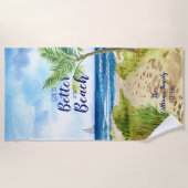 Het Beach-leven van de waterverf is beter in Strandlaken (Voorkant)