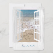 Het Beach van het huwelijk Harten in Venster Kaart (Voorkant)