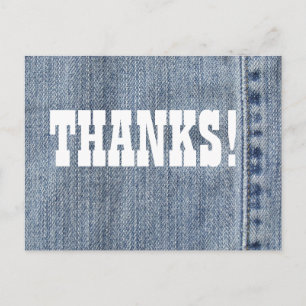 Het Bedankt van het denim Briefkaart