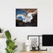 Het bedreigde zwaan schilderij van Jan Asselijn Poster (Thuiskantoor)