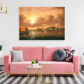 Het bedreigen van Hemel, Baai van New York Canvas Afdruk (Insitu (Woonkamer))