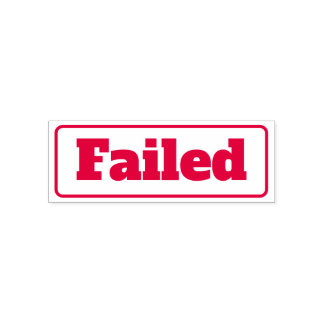 Het bedrijfsdocument is mislukt Eenvoudige zelfink Zelfinktende Stempel